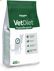 ALPHAPET (АльфаПет)  VET DIET HYPOALERGENIC сухой корм для взрослых кошек 0,4 кг