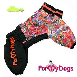 FOR MY DOGS Комбинезон фиолетовый/розовый"Цветы" для девочек р-р A3
