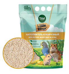 Наполнитель кукурузный для мелких животных и птиц, 3л, Triol
