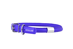 Ошейник "Collar Glamour" круглый с адресником (ширина 6 мм, длина 17-20 см) фиолетовый 34739
