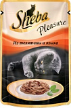 Sheba (Шеба) Pleasure влажный корм для кошек ломтики в соусе телятина/язык 85 г пауч XX026