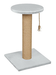 Когтеточка СТОЛБИК + КРУГЛАЯ ЛЕЖАНКА 35х35х54 Ø10 Rich Breed КД-69