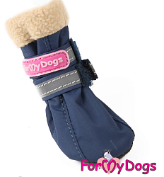 FOR MY DOG Сапоги на флисе сине/бежевые, ПВХ (5) TDSH0026-2022