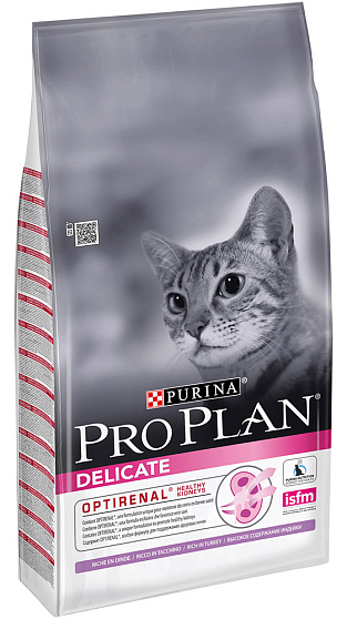 PROPLAN CAT DELIKATE для чув. кожи и пищ. индейка-рис, 3 кг PR5114961/12369871