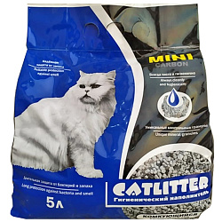 Наполнитель CATLITTER carbon MINI 5л комкующийся 25216