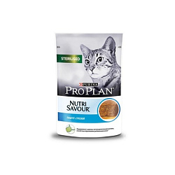 PROPLAN для стерилиз.кошек треска паштет 85 гр 