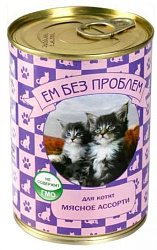 Ем без проблем консервы для котят Мясное ассорти 410 г