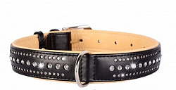 Ошейник  Collar brilliance со стразами маленькими и большими . Черный 38841