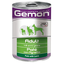 Gemon Dog влажный корм для собак паштет Ягненок ж/б 400 г 