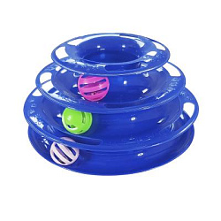 Интерактивная игрушка для кошек Башня-Антицарапки синяя 50535