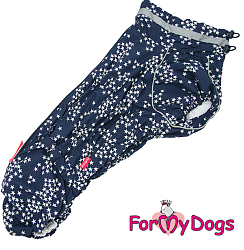 FOR MY DOG Комбинезон для корги звезды синий для мальчиков размер спины 45 см, грудь 62 см