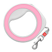 Поводок-рулетка для собак WAUDOG R-leash, круглая, XS-M, до 40 кг, 2,9 м, светоотражающая лента розо