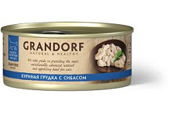 Grandorf (Грандорф) Консервы для кошек куриная грудка с сибасом 70 г 