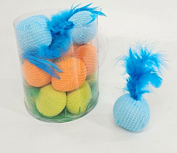 Игрушка для кошек "Мяч с пером" 4,5 см (20) CT14160 Чистый котик