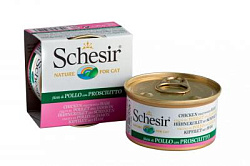 Schesir консервы для кошек куриное филе с ветчиной 85 г 0143 (60337)