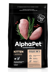 ALPHAPET (АльфаПет) сухой корм для котят, беременных и кормящих кошек с цыпленком (развес)