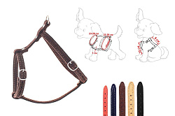 Шлейка 10 мм двухслойная 25-32 см*34-41 см "Замша" 030011 Collar