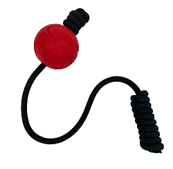 Mr.Kranch Игрушка для собак Мяч  на шнуре 6 см красная (33001)