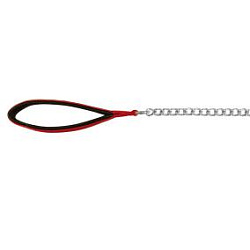 Поводок-цепь металл 110 см/2 мм нейлоновой ручкой, красный 14013 Trixie