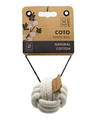 Игрушка для собак COTO мяч белый 6,5см (хлопок) Mpets 10647301