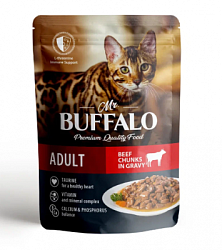 Mr.Buffalo ADULT для кошек, говядина в соусе, 85гр.