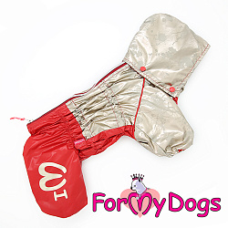 Дождевик красный/золото дев. (16) 350SS-2019 F FOR MY DOG