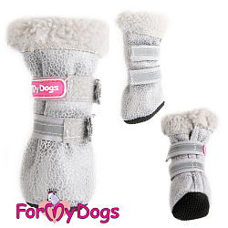 FOR MY DOG Сапоги зимние серые ц/кр (0) FMD679-2021