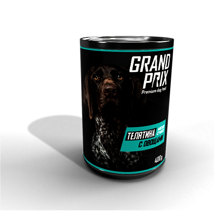 GRAND PRIX DOG консервы для собак суфле Телятина с овощами 400 г