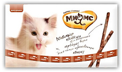 Мнямс лакомые палочки для кошек с говядиной и печенью10 шт* 5 г