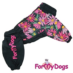 Дождевик "Цветы" черно/розовый дев. (С1) 475/3SS-2020 F FOR MY DOG