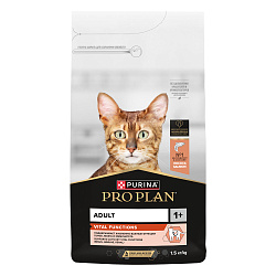 PRO PLAN (Про План) VITAL FUNCTIONS сухой корм для взрослых кошек с лососем, 1,5 кг