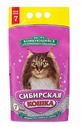 Наполнитель Сибирская кошка Экстра Комкующийся для длиношерстных 7 л 00024453