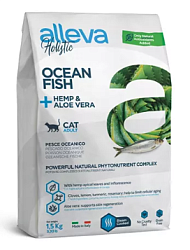 Alleva Holistic Cat Adult сухой корм для взрослых кошек с океанической рыбой, коноплей 0,4 кг 12082