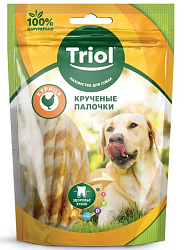 Крученые палочки с курицей для собак, 340г (банка 27шт) Triol