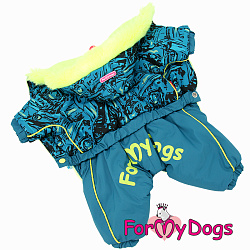 FOR MY DOG Комбинезон бирюза/лайм для мальчиков (12Chh) FW1092-2021 M** 