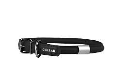 Ошейник "Collar Glamour" круглый с адресником (ширина 6 мм, длина 17-20 см) черный 34731
