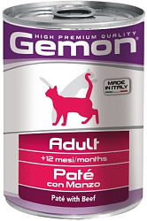 Gemon Cat консервы для кошек паштет говядина  400 г 70299961
