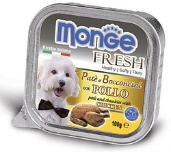 Monge Dog Fresh консервы для собак курица 100 г. 26118 (ламистер) 70013062