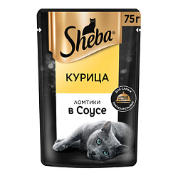 Sheba влажный корм для взрослых кошек ломтики в соусе курица 28*75г