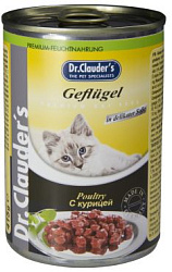 Dr.Clauder's консервы для кошек кусочки с курицей 415 г