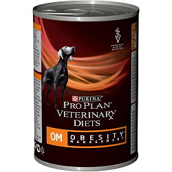 Purina Vet diets для собак консервы OM при ожирении 400г
