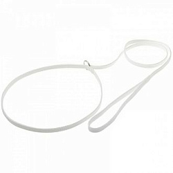 Поводок-удавка с кольцом (лента-чулок) 7 мм*150 см (белый) 74-2382 PU-7-W  V.I.Pet