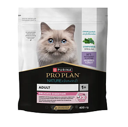 PRO PLAN (Про План)Nature Elements Delicate Digest сухой корм для кошек с чув.пищ. с индейкой, 400 г