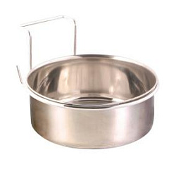 Миска для птиц с крепежом металл d=12 см 0,6 л 5495 Trixie