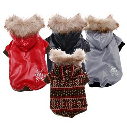 Куртка  Puppy Angel  "Снежинка" красный S 157 PA-СТ