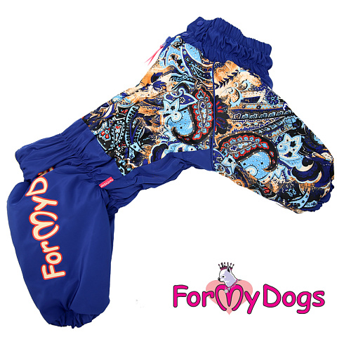 FOR MY DOG Комбинезон утепленный синий для девочек размер 40 см, грудь 60 см	