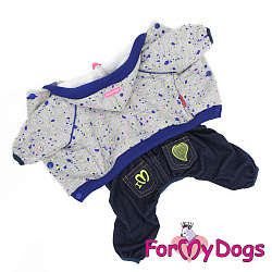 FOR MY DOG костюм серый/синий (16) 262SS-2017 Grey