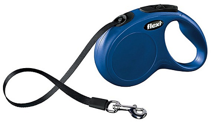 Рулетка Flexi "New Classic" M-L ремень 5 м 50 кг синий  42302F Trixie