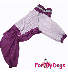FOR MY DOG Дождевик "Капли"фиолетовый р-р В2 635/3SS-2022 F