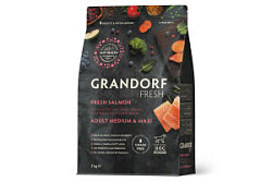 Grandorf (Грандорф) Fresh корм для собак средних и крупных пород Свежее филе лосося с бататом 1 кг